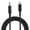 PD 100W 7,4 x 0,6 mm macho a USB-C / Type-C cable de carga de alimentación de tejido de nailon macho para Dell, longitud del cable: 1,7 m