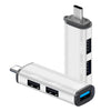 ADS-302C 3 en 1 Multifunción Tipo-C / USB-C HUB Station (plata)