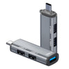 ADS-302C 3 en 1 Multi-Function Type-C / USB-C Docking Station (Silver Gray)