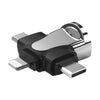 3 en 1 adaptador OTG (plata)