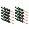 10 PCS TC202 6.35mm Enchufe adaptador de audio de soldadura de sonido mono chapado en oro (verde)