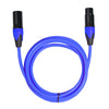 Cable de audio para mezclador de micrófono XRL macho a hembra, longitud: 1 m (azul)