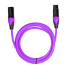 Cable de audio para mezclador de micrófono XRL macho a hembra, longitud: 3 m (púrpura)