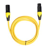 Cable de audio para mezclador de micrófono XRL macho a hembra, longitud: 5 m (amarillo)
