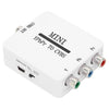 Mini YPBPR al adaptador AV del componente del convertidor de video CVBS para TV / proyector / monitor (blanco)