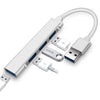 A809 USB 3.0 X 1 + USB 2.0 x 3 a USB 3.0 Adaptador de hub de división multifunción (plata)
