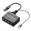 Macho RJ45 3 en 1 acoplador de red Ethernet del cable divisor de red Gigabit
