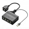 Hembra RJ45 3 en 1 acoplador de red Ethernet del cable divisor de red Gigabit