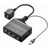Hembra RJ45 3 en 1 acoplador de red Ethernet del cable divisor de red 100M