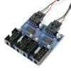 Conector USB de 9 pines macho 1 a 4 tarjeta de cable de extensión hembra
