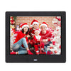 Marco de fotos digital con pantalla TFT de 8 pulgadas AC 100-240V con soporte y control remoto, compatible con entrada de tarjeta USB / SD (negro)