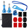 Kits combinados de accesorios de metal CNC PULUZ 13 en 1 (tornillos + soportes de superficie + adaptador de trípode + bolsa de almacenamiento + llave) para GoPro Hero12 Black / Hero11 /10/9/8/7/6/5, I ... ce Pro, DJI OsmoAction 4 y otras cámaras de acción