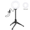 PULUZ 4,7 pulgadas 12 cm anillo luz + trípode de escritorio Selfie Stick Monte USB Luz blanca LED Anillo Selfie Belleza Vlogging Fotografías de video Luces de video (Negro)