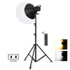 PULUZ 220V 150W 3200K-5600K Luz de video de estudio + Soporte de luz de 2,8 m + Kit de fotografía Softbox de linterna plegable de 65 cm (enchufe de EE. UU.)
