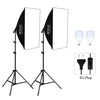 PULUZ SOFTBOX LIGHTING KIT 2 PCS 50X70CM FOTOGRAFÍA PHOTO FOTURY EQUIPO DE LUZ CON 2 X E27 Kit de iluminación de la fotografía de la bombilla del zócalo (enchufe de la UE)