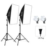 PULUZ Softbox Kit de iluminación 2 PCS 50x70 CM Profesional Foto de estudio Fotografía Equipo de luz con 8 x E27 20W E27 Bulbo de la bombilla Kit de iluminación para filmación de retrato de retrato / fotografía publicitaria de moda (enchufe de EE. UU.)