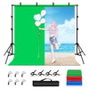PULUZ 2x2m Photo Studio Soporte de fondo Soporte de fondo Kit de soporte de barra transversal con fondos rojos / azules / verdes