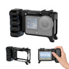 Empuñadura de plástico ABS con zapata fría para DJI Osmo Action 6 PULUZ Street Photography (negro)