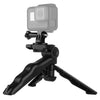Soporte de trípode plegable PULUZ Grip con adaptador y tornillos para GoPro Hero11 Black / HERO10 Black / HERO9 Black / HERO8 Black / HERO7 /6/5/5 Session /4 Session /4/3+ /3/2/1, Xiaoyi y otras accionesCámaras, carga máxima: 2 kg (negro)