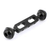 Puluz 5.1 pulgadas 13 cm de aleación de aluminio Bolas duales brazo, diámetro de la bola: 25 mm (negro)