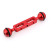 Puluz 5.1 pulgadas 13 cm de aleación de aluminio Bolas duales brazo, diámetro de la bola: 25 mm (rojo)