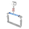 PULUZ 7.87 pulgadas 20cm Brazo de bolas dobles de aleación de aluminio para antorcha subacuática / luz de video, diámetro de la bola: 2.54cm (azul)