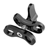 PULUZ Abrazadera de bola con orificio cerrado Soporte para cámara de buceo Abrazadera de linterna de resorte de aluminio CNC para sistema de fotografía submarina de buceo (Negro)