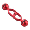 Puluz 5.0 pulgadas de 12,6 cm de aleación de aluminio Bolas duales brazo, diámetro de la bola: 25 mm (rojo)