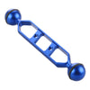 Puluz 7.0 pulgadas 17.7 cm de aleación de aluminio Bolas duales brazo, diámetro de la bola: 25 mm (azul)