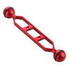 Puluz 7.0 pulgadas 17.7 cm de aleación de aluminio Bolas duales brazo, diámetro de la bola: 25 mm (rojo)