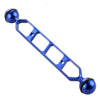 Puluz 9.0 pulgadas 22.8 cm de aleación de aluminio Bolas duales brazo, diámetro de la bola: 25 mm (azul)