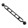 Puluz 11.0 pulgadas de 27.9 cm de aleación de aluminio Bolas duales brazo, diámetro de la bola: 25 mm (negro)