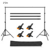 Soporte de fondo para estudio fotográfico de 2x2 m, soporte de barra transversal para telón de fondo (negro)