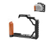 Para Nikon ZFC PULUZ Mango de madera Metal Camera Cage Stabilizer Rig (Negro)