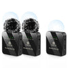 Micrófono Lavalier inalámbrico PULUZ 2 TX + 1 RX (negro)