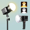Luz de video de estudio PULUZ de 60 W, temperatura de color dual de 2500 K-6500 K, luz de relleno para fotografía profesional (negra)