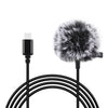 PULUZ 1.5m USB-C / Type-C Jack Lavalier Micrófono de grabación de condensador con cable