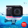 Estuche de buceo de profundidad submarina PULUZ de 60 m Carcasa de cámara impermeable para Insta360 ONE R 4K Edición de gran angular (transparente)