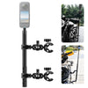 PULUZ motocicleta doble cabeza cangrejos abrazaderas manillar montaje fijo 150 cm Selfie Stick (negro)