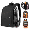 Puluz al aire libre portátil impermeable a prueba de agua a prueba de rasguños dual hombros mochilas PTZ PTZ Estabilizador Bolsa de cámara con cubierta de lluvia para cámara digital, DJI Ronin-SC / Ronin-S (Negro)