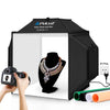 PULUZ 40cm Plegable 24W 5500K Studio Shooting Carpa Soft Box Fotografía Kit de iluminación con 4 colores (negro, naranja, blanco, verde) Telones de fondo (enchufe de la UE)