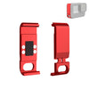 Cubierta de interfaz lateral de batería de metal PULUZ para GoPro HERO12 Negro / 11 Negro / 10 Negro / 9 Negro (Rojo)
