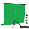 PULUZ 2x2M T-Forma T Foto de estudio Fondo de soporte soporte de soporte de soporte transversal Kit con clips (verde)