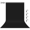 Fondo de fotografía PULUZ de 3m x 6m, espesor de fondo de estudio fotográfico, telón de fondo de tela (negro)