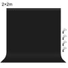 Fondo de fotografía PULUZ de 2m x 2m, espesor de fondo de estudio fotográfico, telón de fondo de tela (negro)