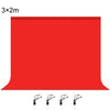 PULUZ 3m x 2m Fondo de fotografía Grosor Fondo de estudio fotográfico Fondo de tela (Rojo)
