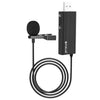 PULUZ USB Clip-on Micrófono de solapa con cable Micrófono de grabación Lavalier Micrófono de condensador silencioso (Negro)