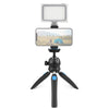 PULUZ Mini VLOG Live Stabilizer Stand Trípode con abrazadera de teléfono para teléfonos inteligentes (Azul)