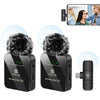 Micrófono Lavalier inalámbrico PULUZ para teléfono tipo C, receptor tipo C y micrófonos duales (negro)
