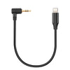 Cable adaptador de audio para micrófono en vivo PULUZ de 3,5 mm TRS macho a 8 pines macho para PU3153/PU3154 (negro)